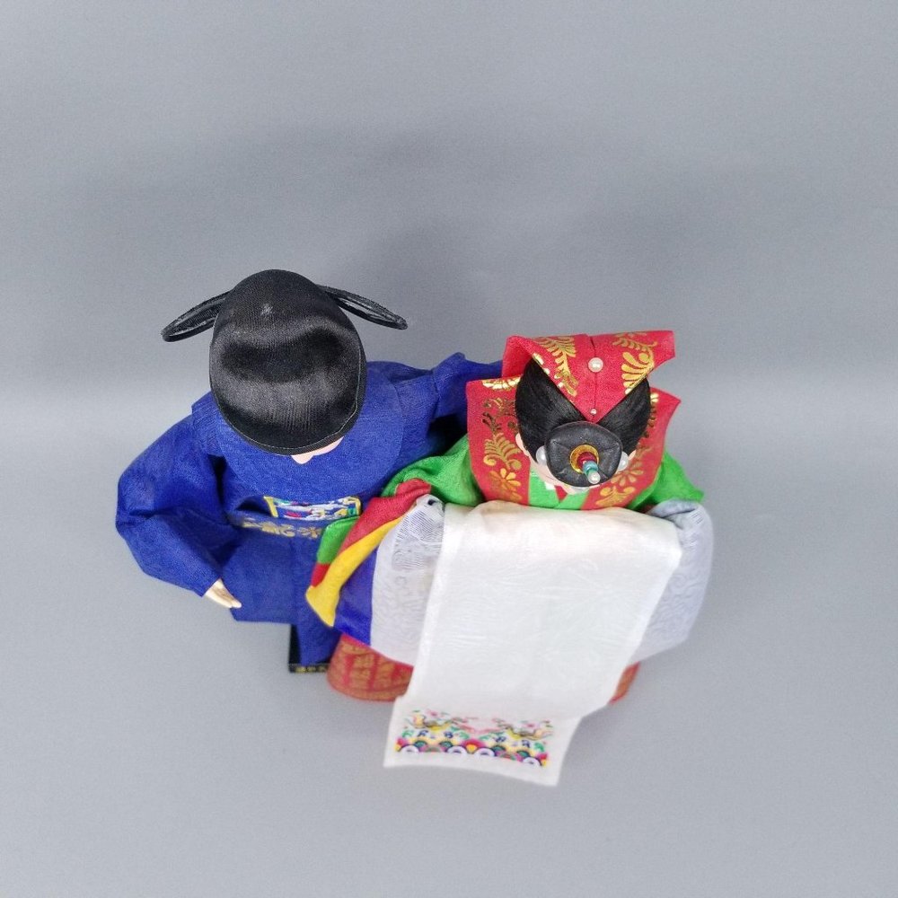 Korean Traditional Handicraft Hanbok Dolls Wedding - Picture 6 of 12